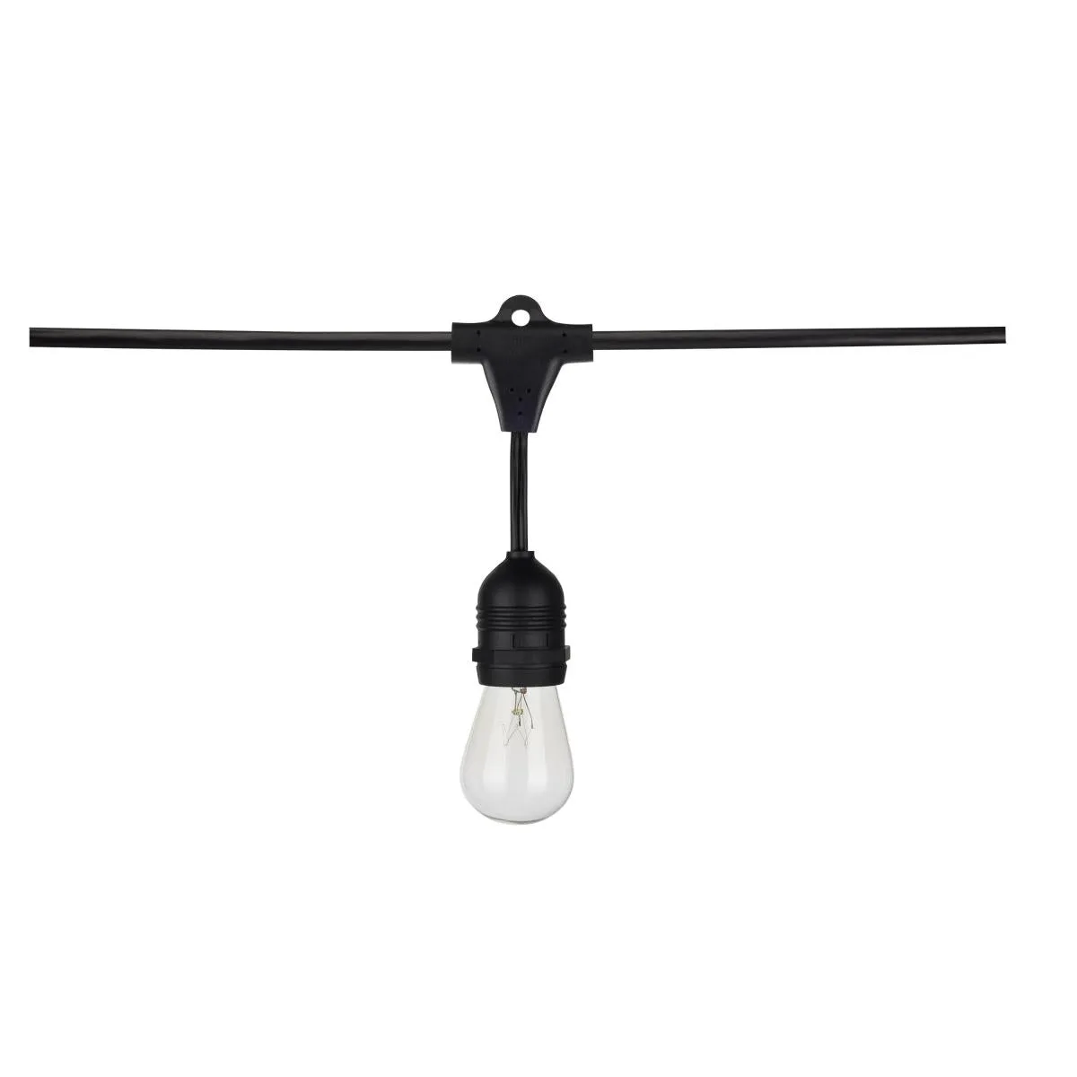 24Ft, Incandescent String Light, Includes 12-S14 bulbs, 120 Volts