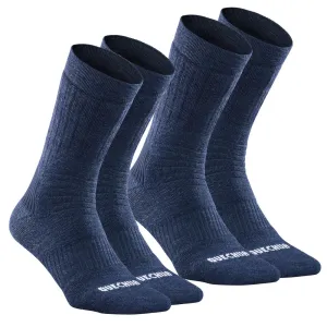 Adult Warm Hiking Socks - SH100 X-WARM MID - 2 Pairs