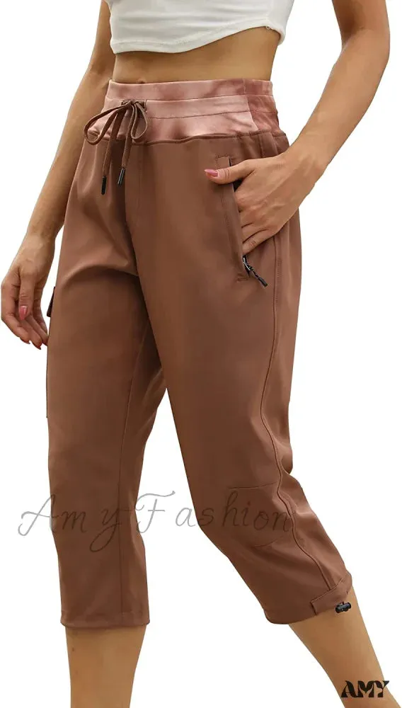 Amy Fashion - Cargo Hiking Pants Lightweight Joggers Quick Dry Capris