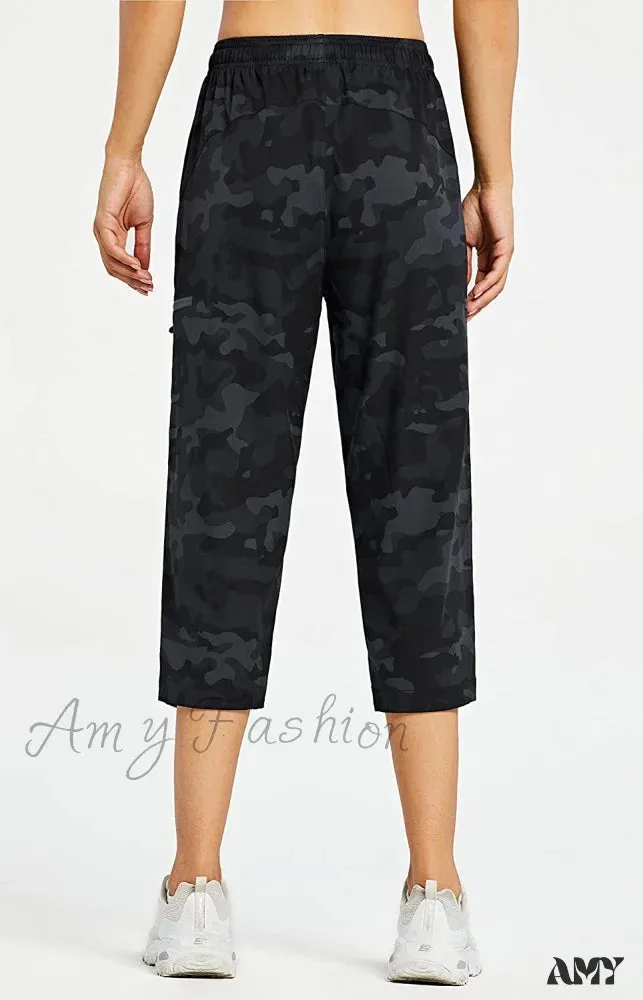 Amy Fashion - Cargo Hiking Pants Lightweight Quick Dry Capri Pants