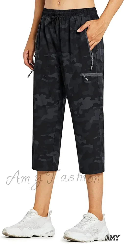 Amy Fashion - Cargo Hiking Pants Lightweight Quick Dry Capri Pants