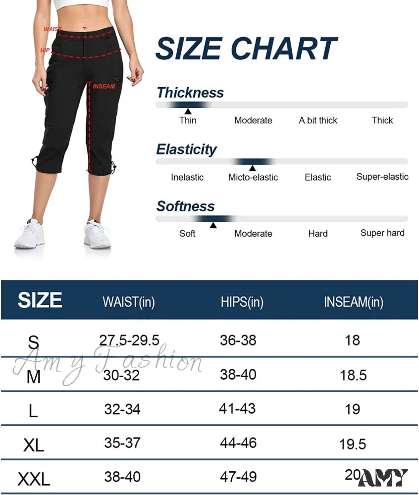 Amy Fashion - Hiking Cargo Pants Quick Dry Outdoor Camping Capris