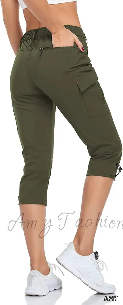 Amy Fashion - Hiking Cargo Pants Quick Dry Outdoor Camping Capris