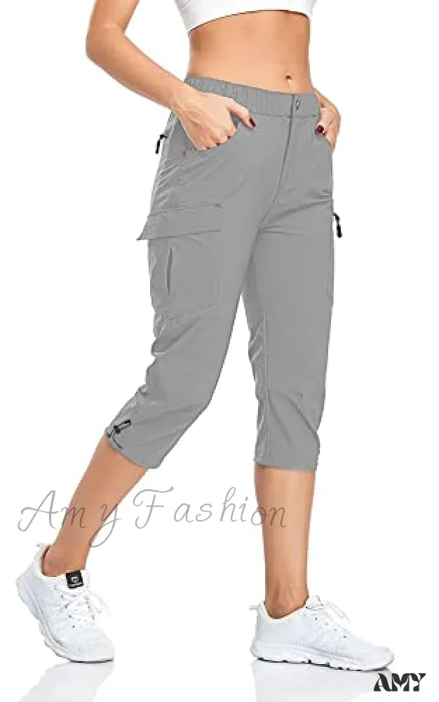 Amy Fashion - Hiking Cargo Pants Quick Dry Outdoor Camping Capris