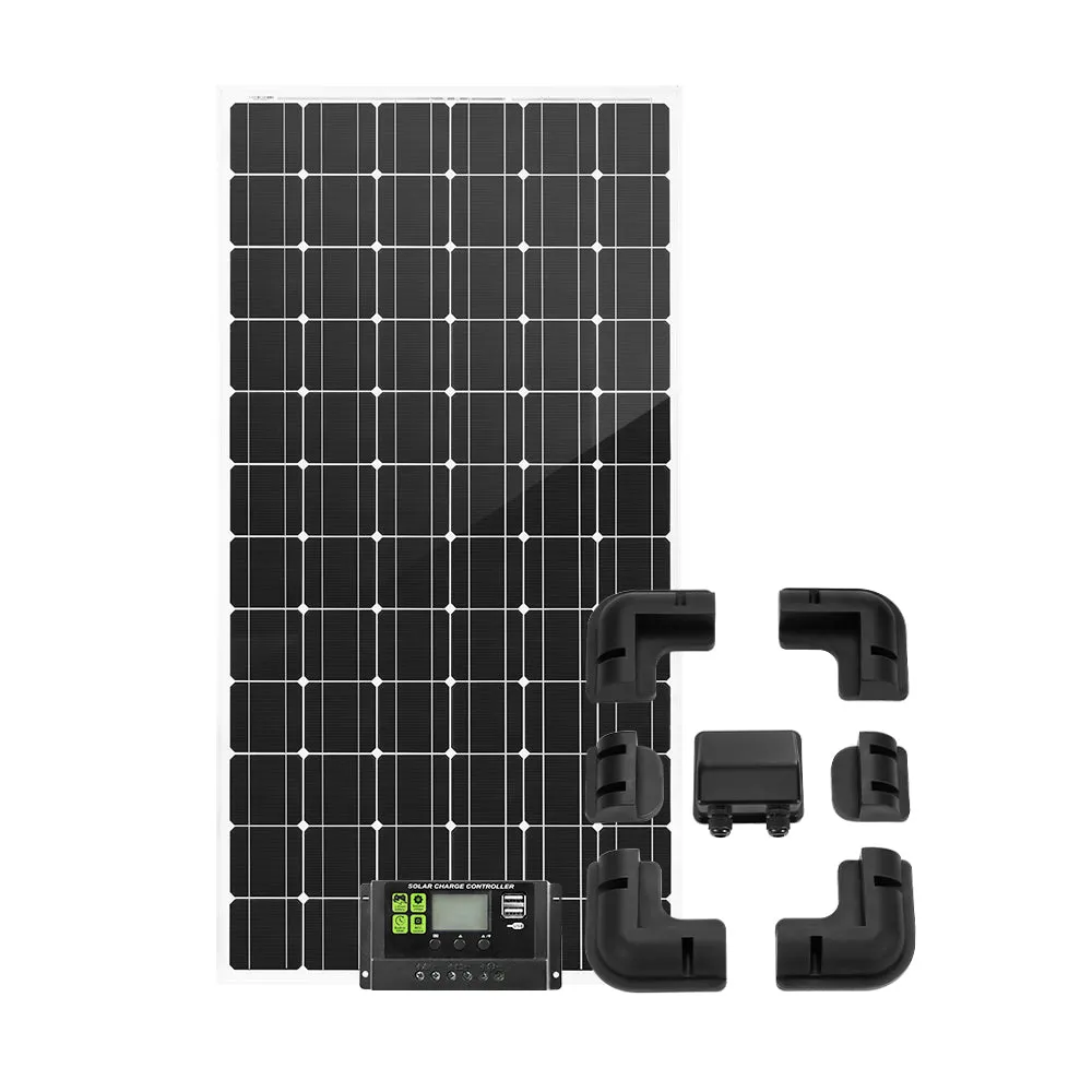 Atem Power 250W 12V Solar Panel Kit Mono Fixed   Solar Mounting Brackets