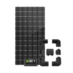 Atem Power 250W 12V Solar Panel Kit Mono Fixed   Solar Mounting Brackets