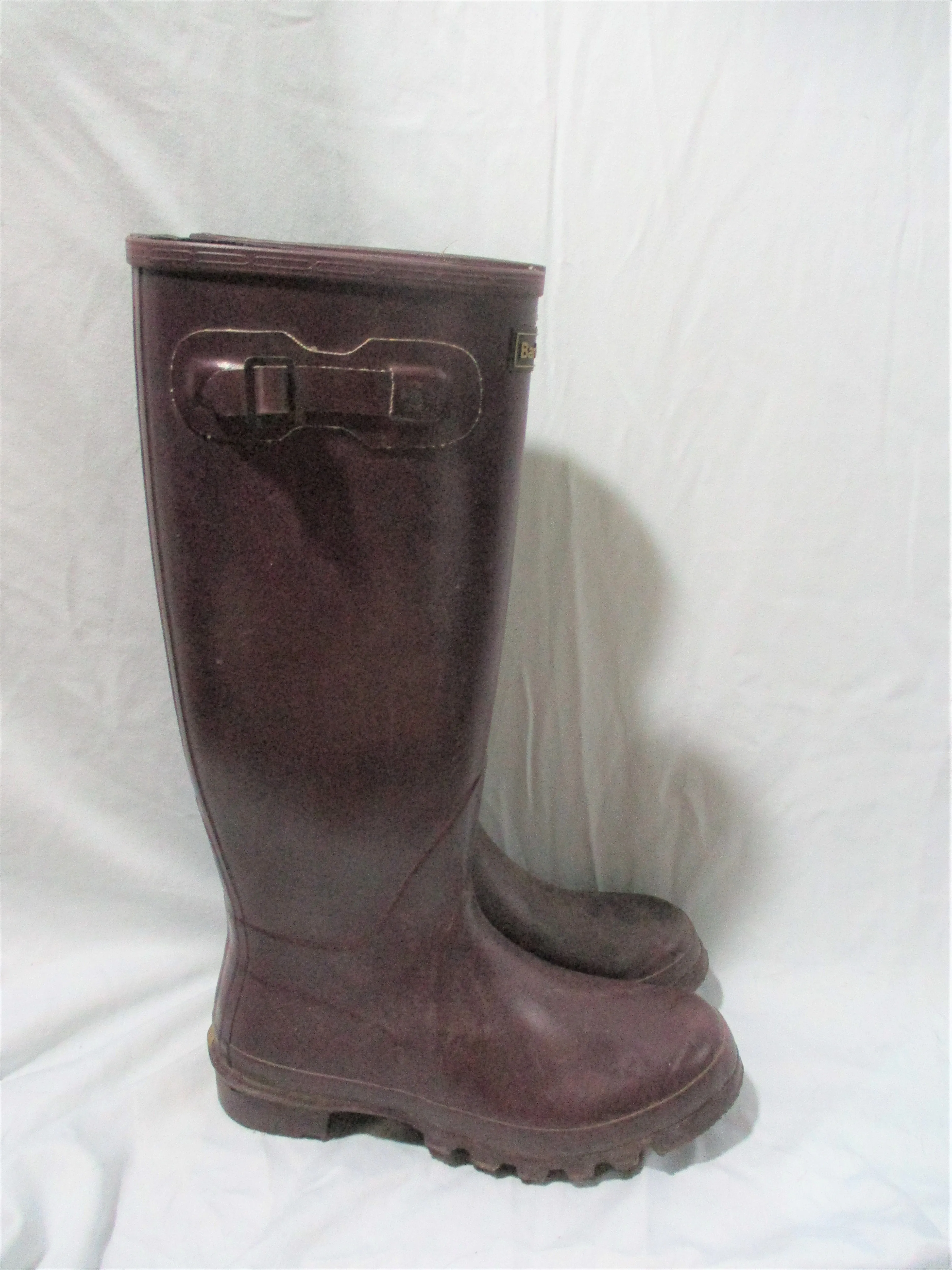 Barbour Bede Wellington Boots WATERPROOF RAINBOOT Rain 10 Wellies BURGUNDY RED