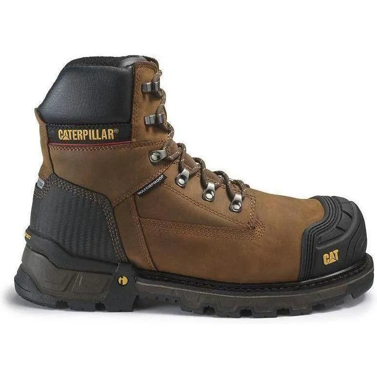 CAT Men's Exavator 6" XL Comp Toe WP Work Boot - Brown - P90991