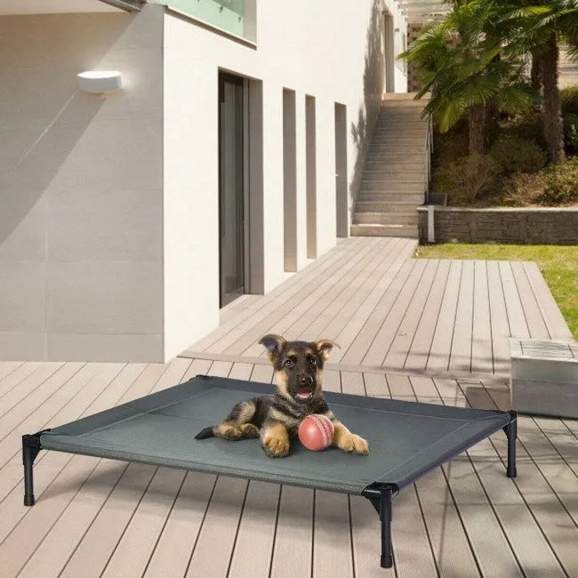 Elevated Outdoor Bed for Dogs with Removable Canopy