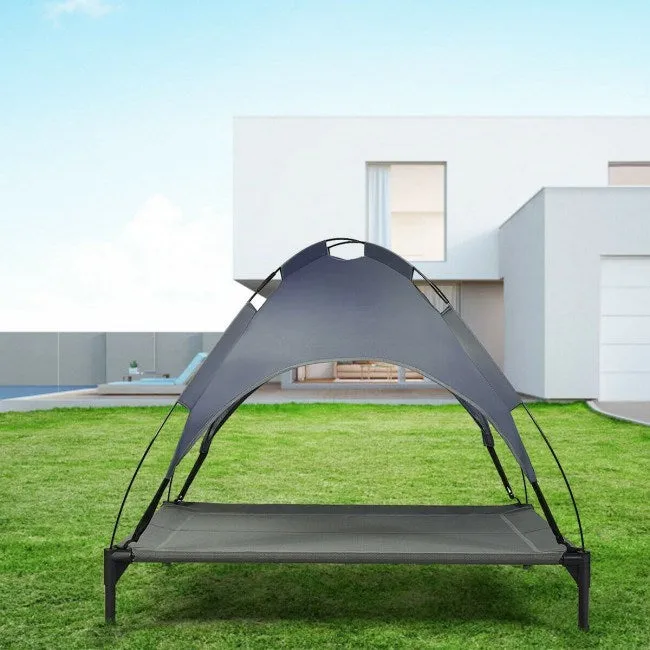 Elevated Outdoor Bed for Dogs with Removable Canopy