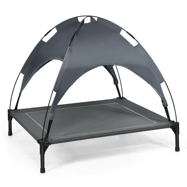 Elevated Outdoor Bed for Dogs with Removable Canopy