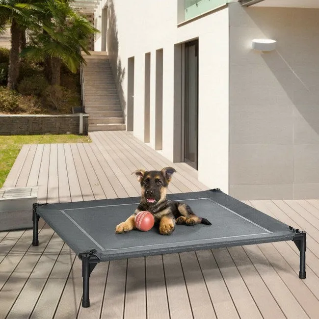 Elevated Outdoor Bed for Dogs with Removable Canopy