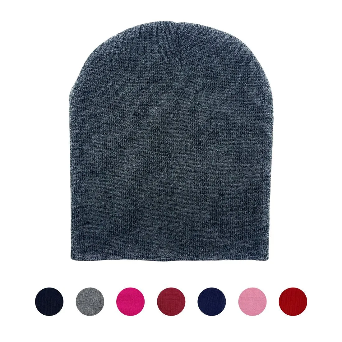 Empire Cove Knit Uncuffed Beanie Hat Cap Warm Winter Men Women Short Toboggan