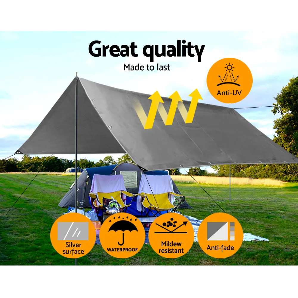 Heavy Duty Poly Tarp 3.6x7.3m Waterproof, UV Resistant - Instahut