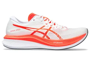 Men's Asics Magic Speed 3, White/Sunrise Red, 10.5 D Medium