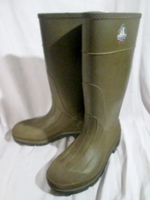 Mens NORTHERNER MADE IN USA Wellies Rain Boots Rainboots Foul Weather 8 GREEN OLIVE