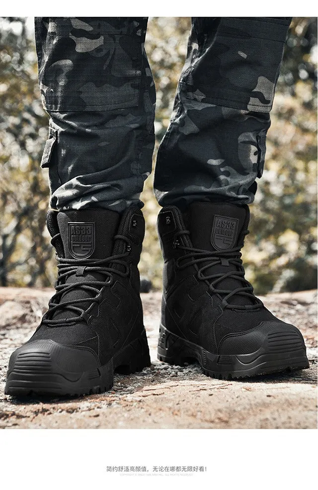 Men's Waterproof Hiking Boots Military Combat Tactical Breathable Desert Boots | 307