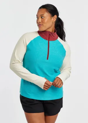 Oiselle | Lux Half Zip | Women's | Robin/Multi