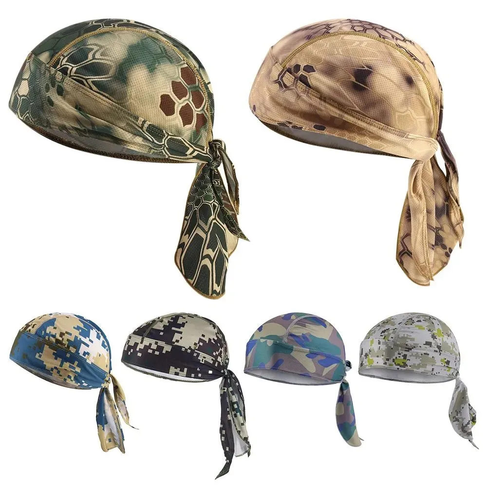 Quick Dry Camo Cycling Cap Head Scarf Summer Men Running Riding Bandana Headscarf Camo Printing Cap Headband Men Head Scarf