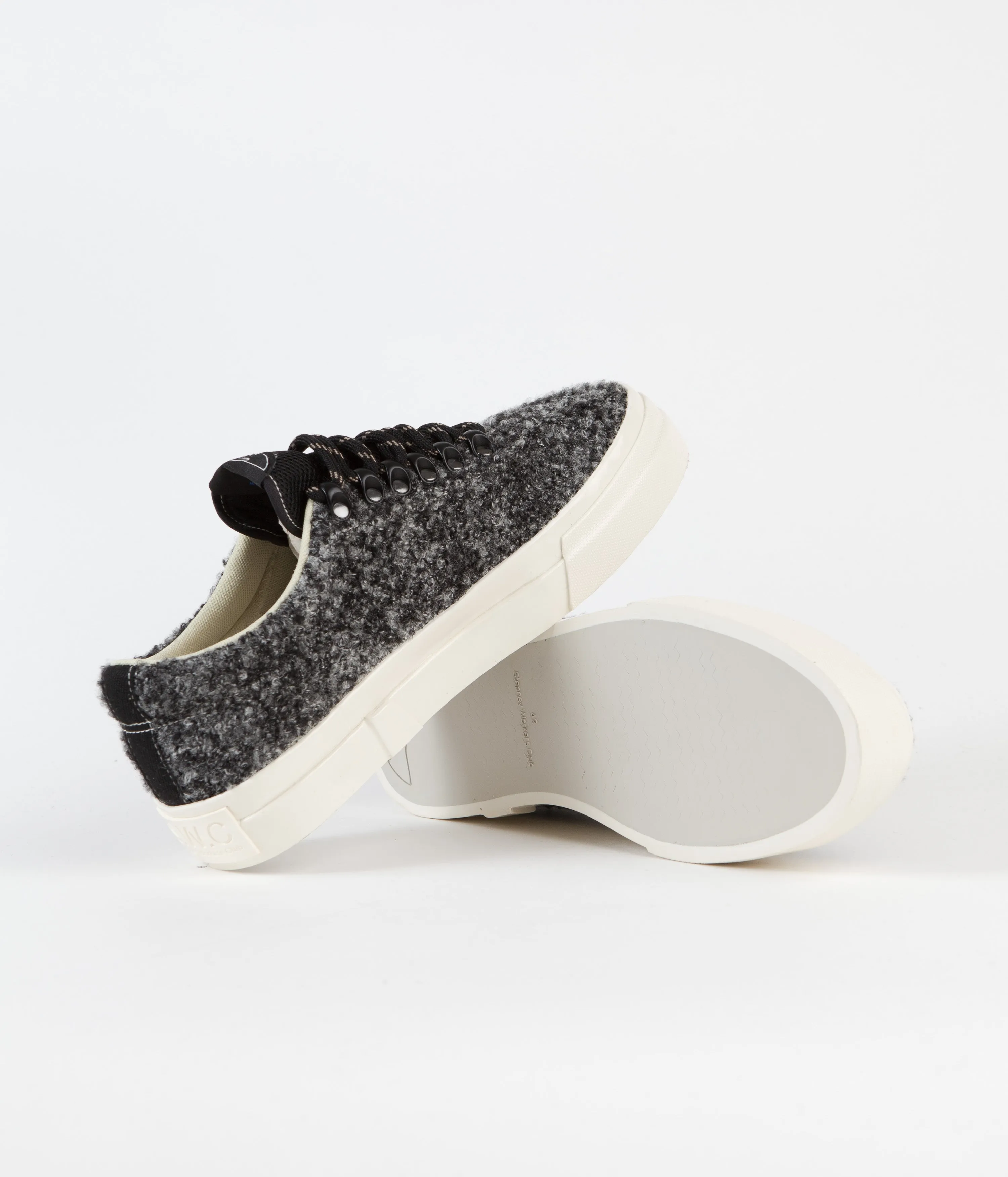 Stepney Workers Club Dellow Ramble Boucle Shoes - Charcoal