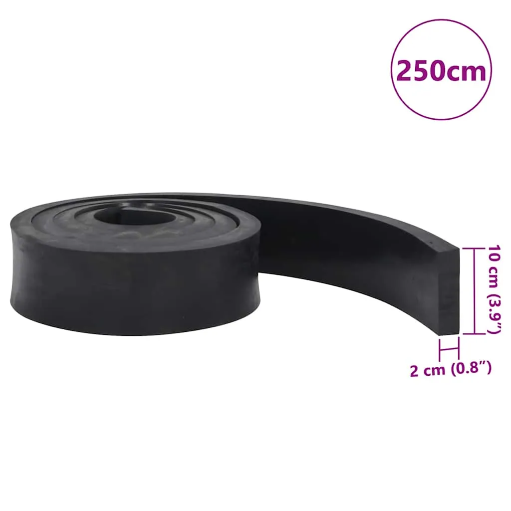 vidaXL Rubber Edge for Snow Plow Black 250x10x2 cm