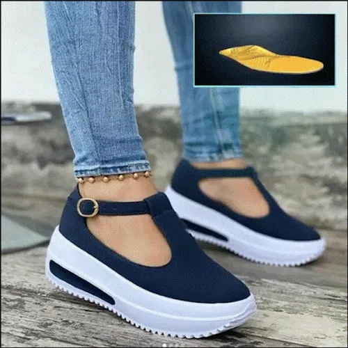 Winter Women's Sandals Vintage Wedge Platform Fashion Walking Buckled Shoes