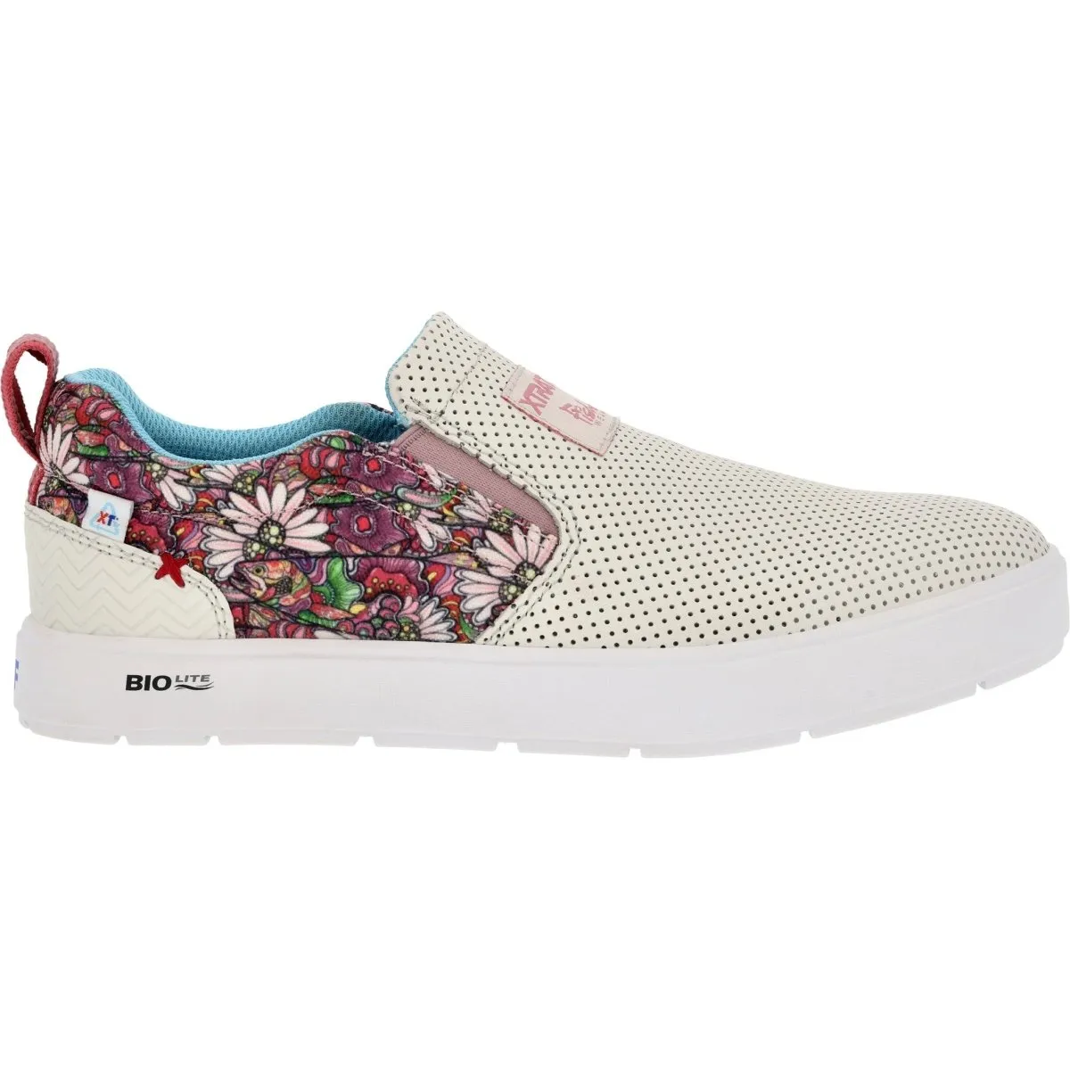 Xtratuf Sharkbyte Eco 2.0 Women's Deck Sneaker Xsb2w100 In White Onyx Multi Floral Fish